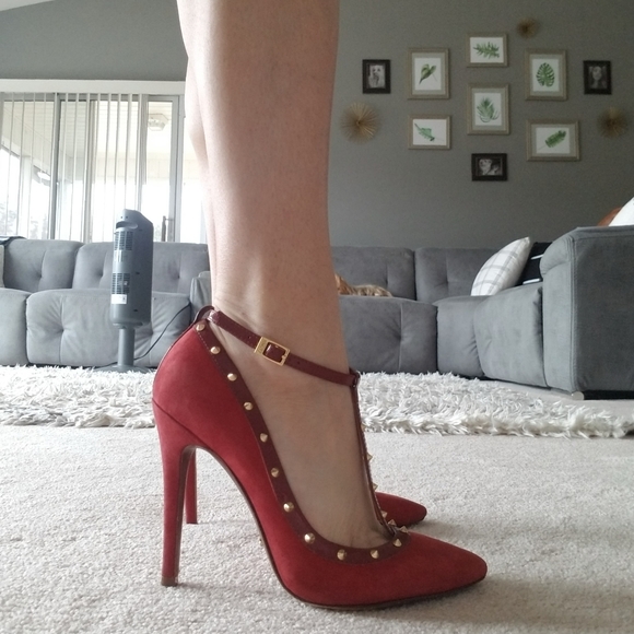 All leather Schutz studded heels - Picture 7 of 15